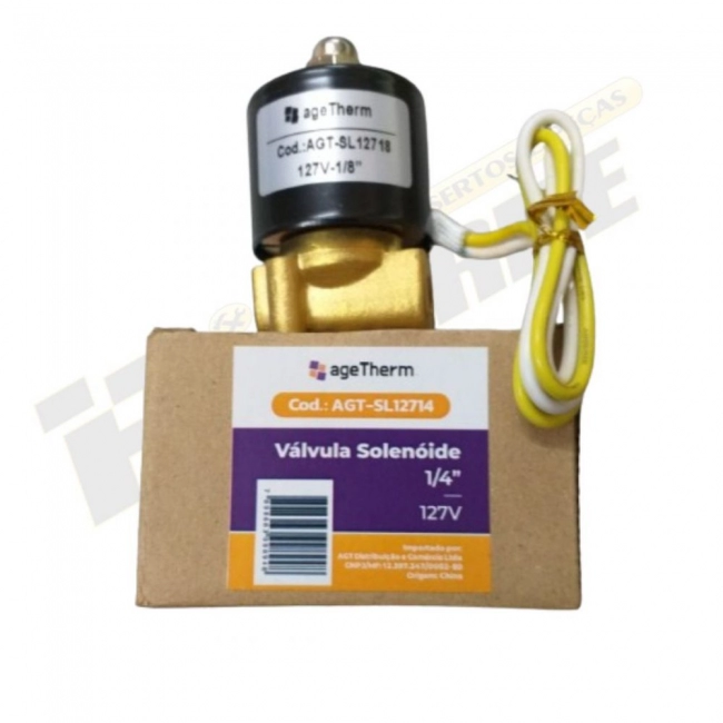 VALVULA SOLENOIDE PARA FORNO A GAS 1/4 110V